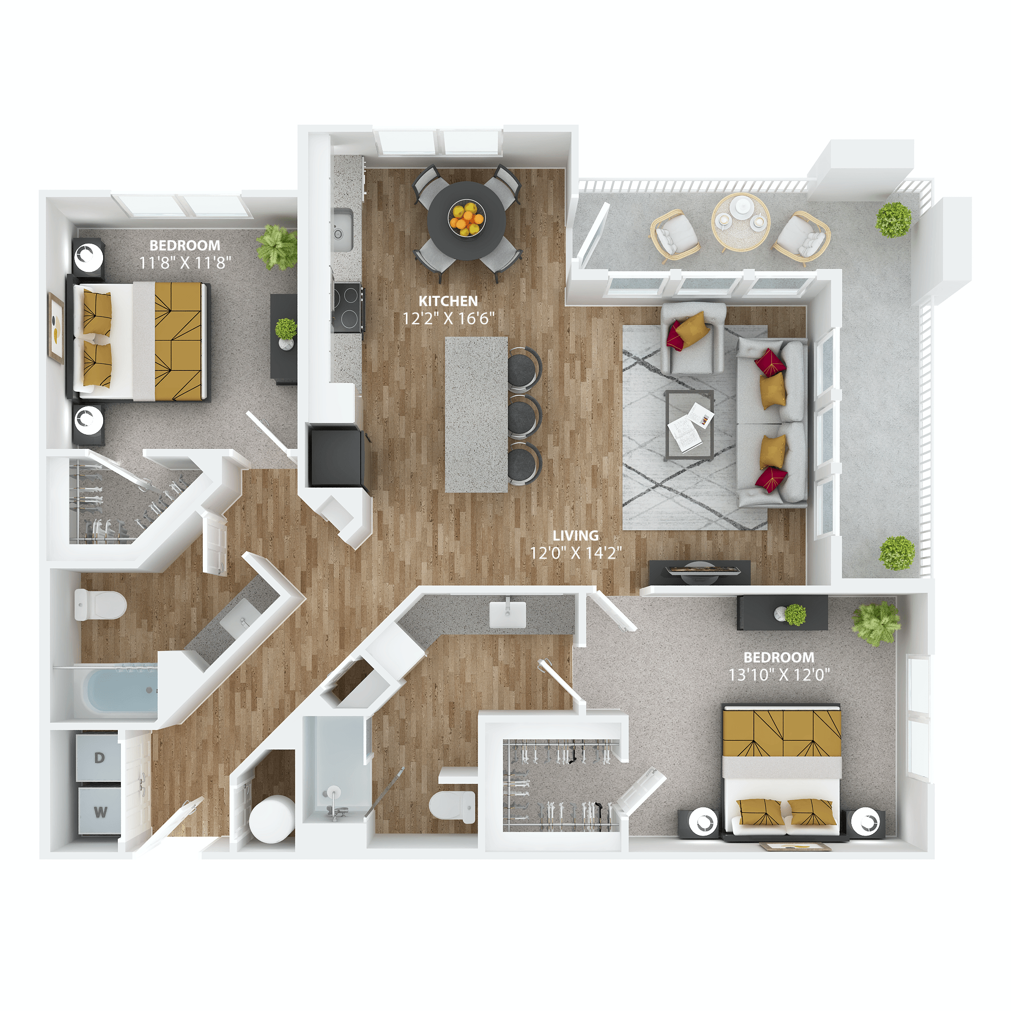 our apartments showcase a spacious floor plan with an open concept at The Alibi at Lake Lilly, Ocoee