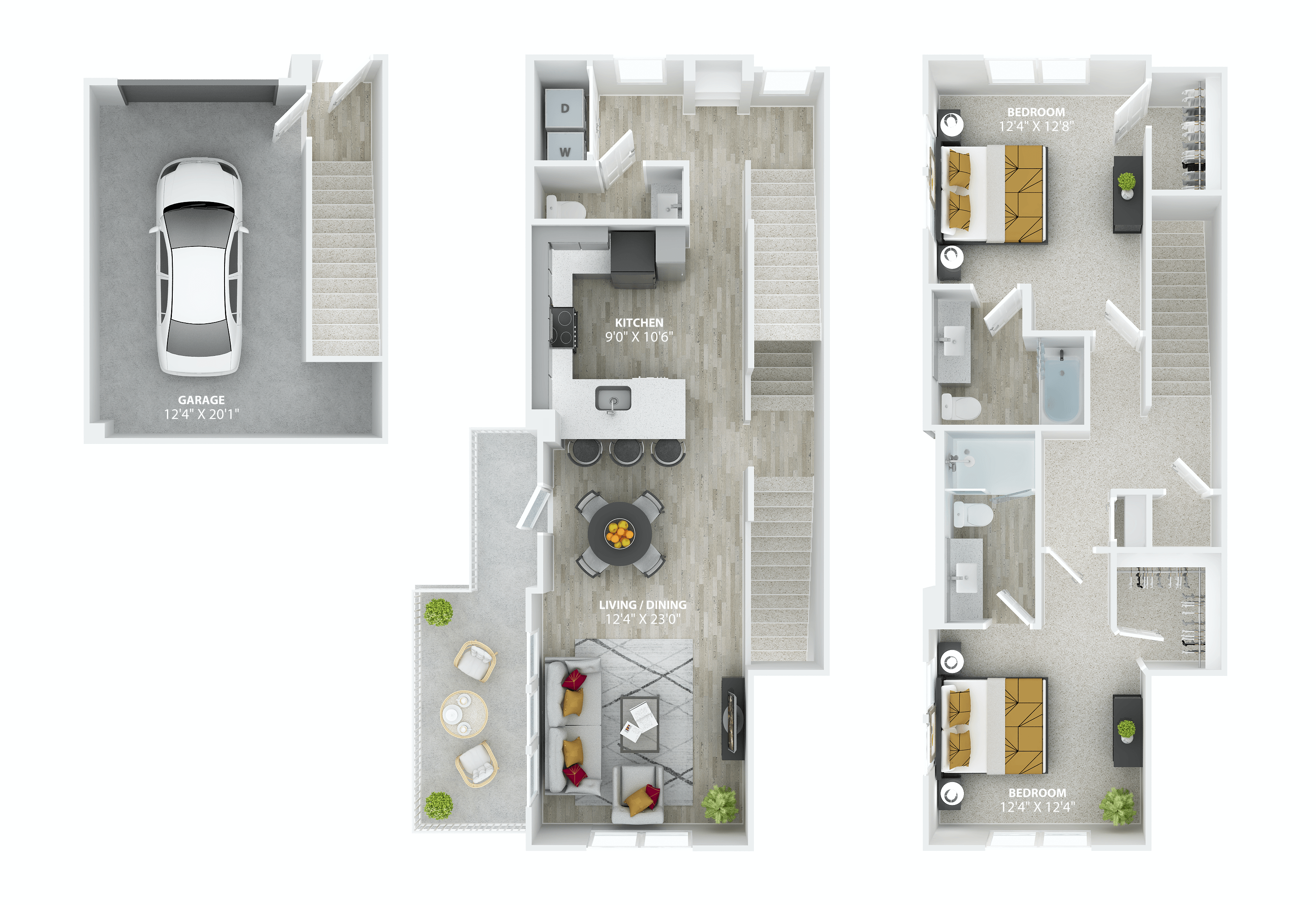 bedroom floor plan an in 2 bed 2 bath apartment at the legends at champions gate apartments in at The Alibi at Lake Lilly, Florida