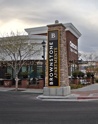 Exterior Shopping Center at Brownstone Apartments in Las Vegas, NV