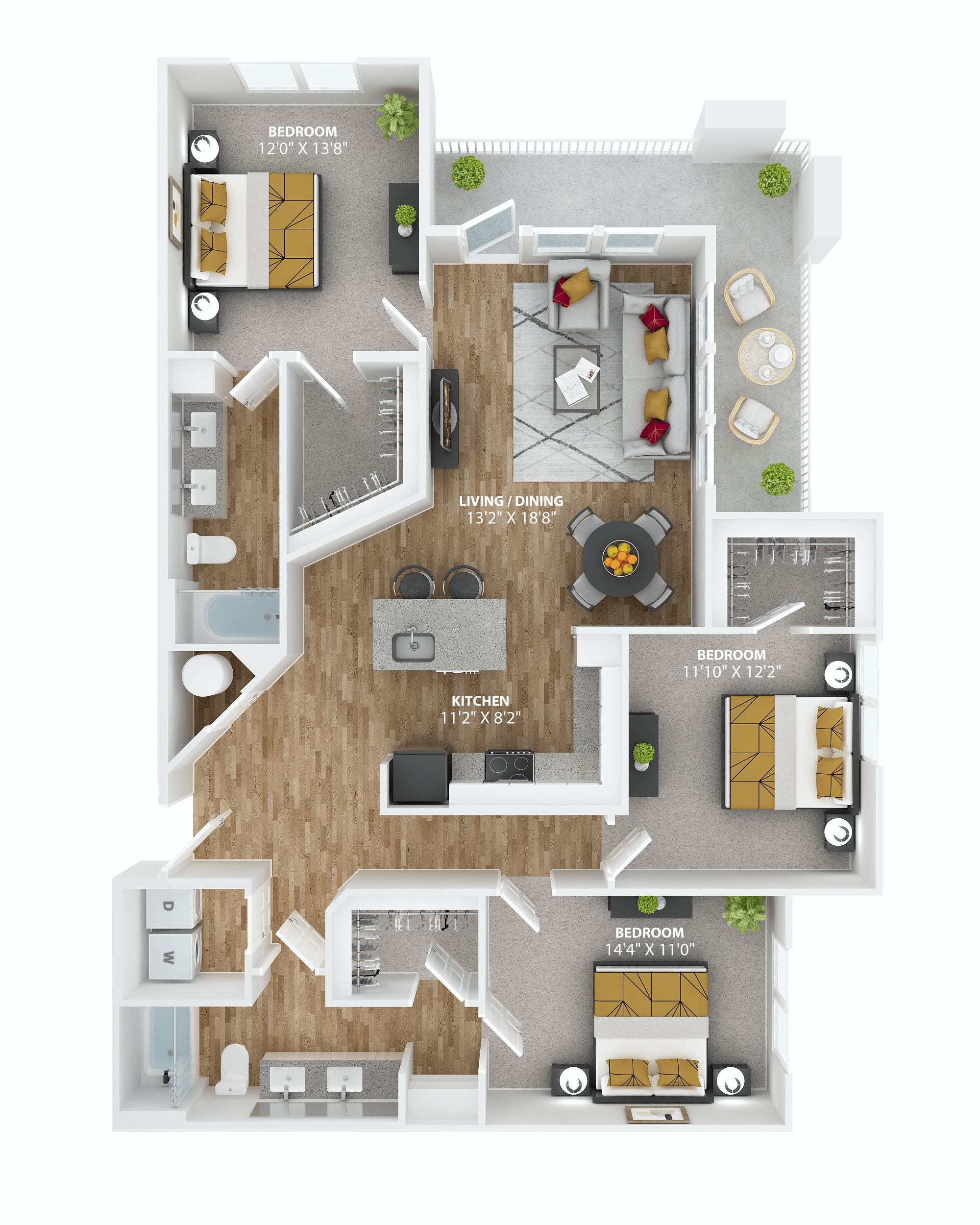 C1 Floor Plan at The Alibi at Lake Lilly, Ocoee, 34761