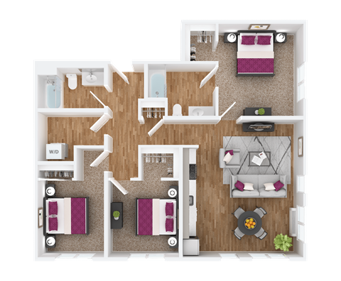 3 bed 2 bath at Hana Apartments, Hillsboro, 97006