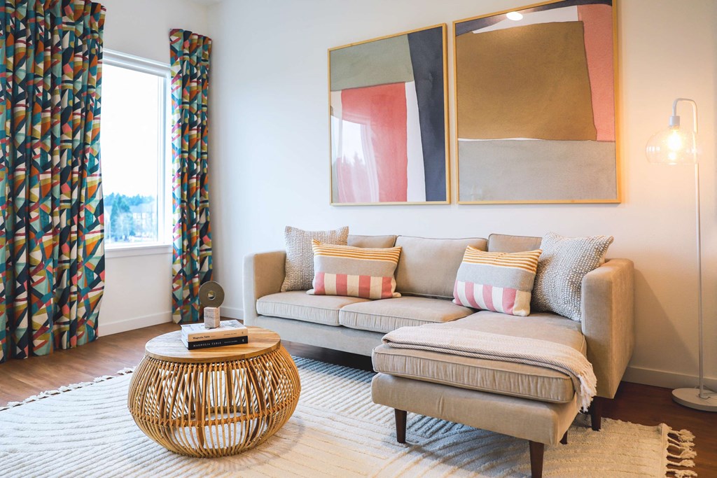 Living Room at Hana Apartments, Hillsboro