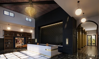 Leasing office at The Alibi at Lake Lilly in Ocoee, Florida