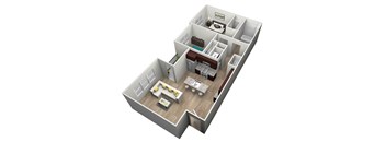 2 bedroom 2 bathroom Floor plan C at Brownstone Apartments, Las Vegas, NV, 89131