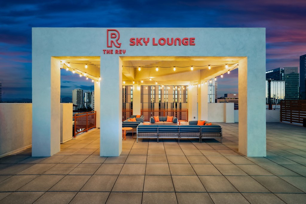 Rooftop Dusk View at The Rey Downtown, Phoenix, 85003