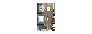 Studio S1 Floorplan at Stillwater Lakes Apartments, Kissimmee, FL 34744