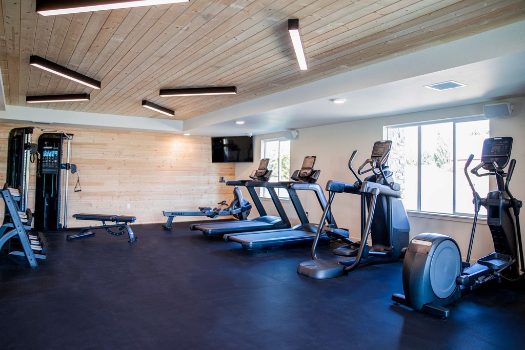 our state of the art gym is fully equipped with cardio equipment and weightsat Scouter's Mountain, Happy Valley, 97086