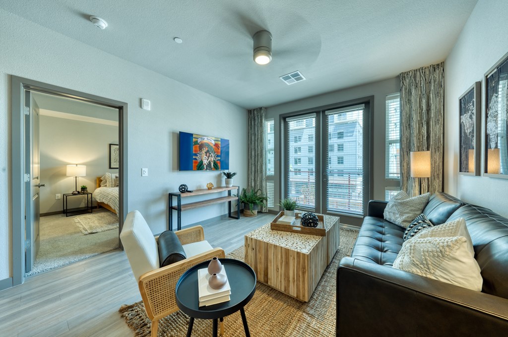 Living Room With Balcony at The Rey Downtown, Phoenix, 85003