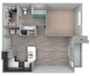 A1 One bedroom, one bath