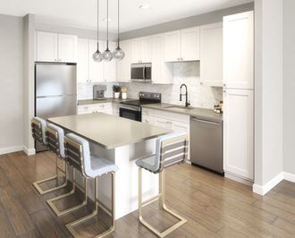 Beautiful kitchen with white cabinetry