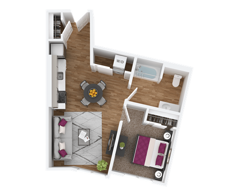 1 bed 1 bath L at Hana Apartments, Oregon, 97006