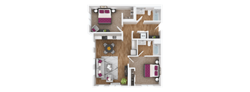 a floor plan of a 1 bedroom apartment