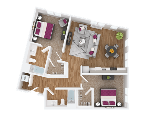 2 bedroom 2 bath C at Hana Apartments, Oregon, 97006