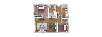 a floor plan of a 1 bedroom apartment