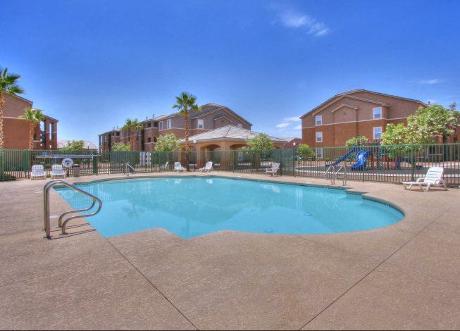 Pool with sundeck at Glenbrook Terrace Apartments