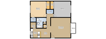 Two bedroom one bath