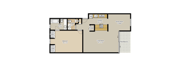 One Bedroom 1.5 Bath