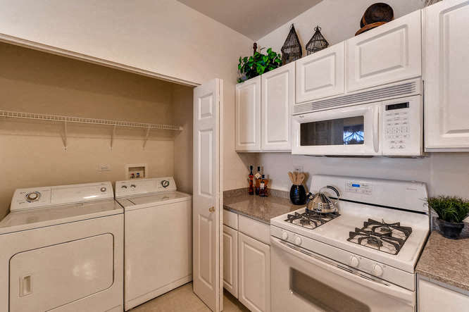 Two Bedroom Kitchen with Laundry at The Sanctuary of Lake Villa, Lake Villa, IL