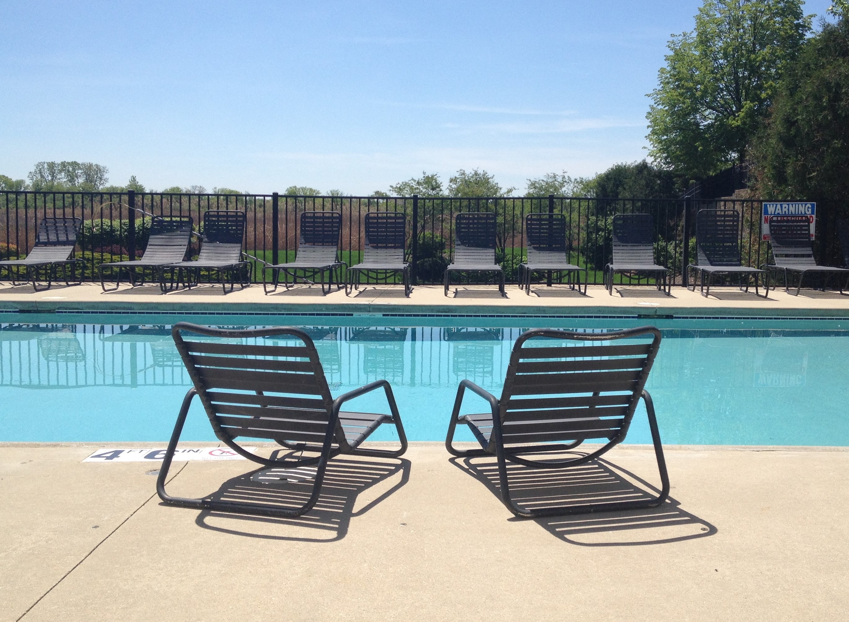 Pool side seating at The Sanctuary of Lake Villa, Lake Villa, 60046