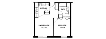 one bedroom one bathroom accessible floors 1-5