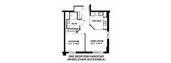 one bedroom wheelchair accessible