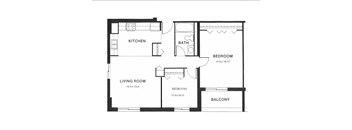 2 BEDROOM 1 BATHROOM FLOORS 1-5