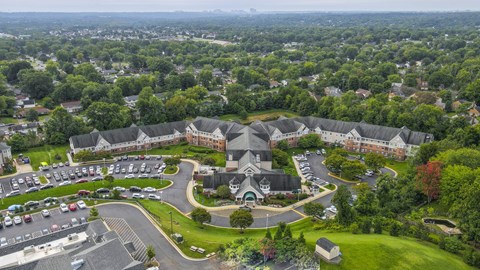 Property Aerial View at Cascades Village (55+) Apartments, Sterling, Virginia