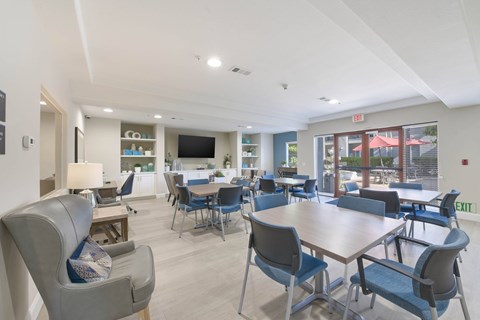 Dining Room With Courtyard View at The Grove Senior, Garden Grove