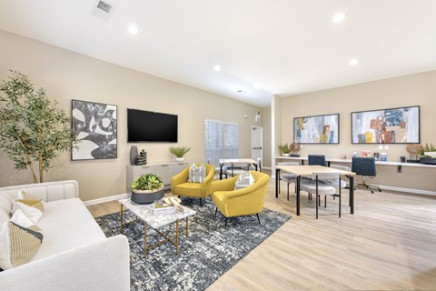 Community Lounge With Work Space at Cooper's Crossing, Texas