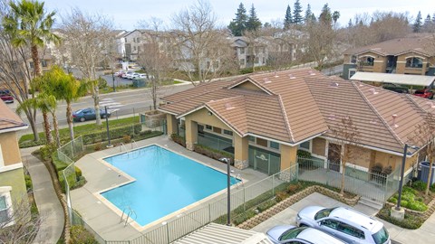 Pool view at Rivers Senior, California, 95605