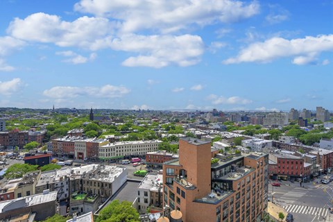 Cityscape with Clear Sky at 38 6th Ave Apartments, Brooklyn, NY, 11238