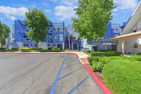 Parking lot at St Johns Manor, Costa Mesa, CA