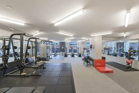 Gym with Cardio Machines at 38 6th Ave Apartments, New York, 11238