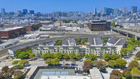 Property Aerial View at Crescent Cove Apartments, San Francisco, CA