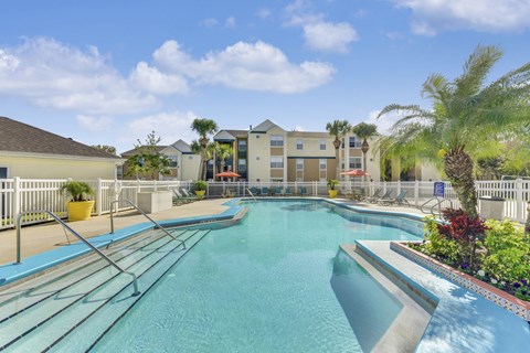 Crystal Clear Swimming Pool at Academy at Waterford Lakes, Orlando, Florida