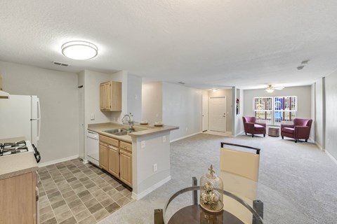 Kitchen and Living Area at Academy on Eastern Lake, Orlando, FL