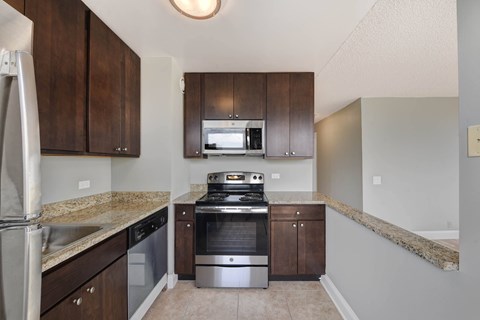 A kitchen with a stove top oven and a dishwasher.