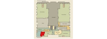 A floor plan of the Ramona Apartments showing the layout of the rooms and areas.