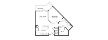 a floor plan of a bedroom apartment