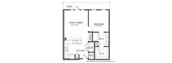 a floor plan of a bedroom apartment