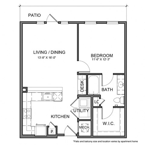 a floor plan of a bedroom apartment
