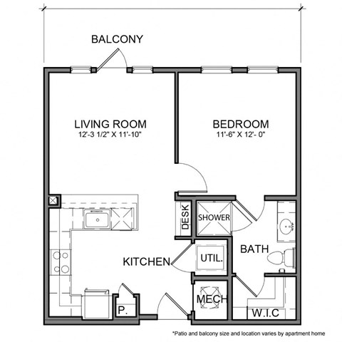 a floor plan of a bedroom apartment