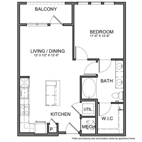 a floor plan of a bedroom apartment