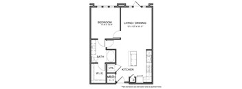 a floor plan of a bedroom apartment