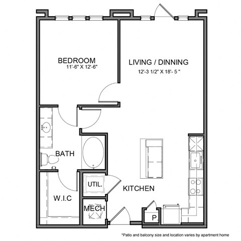 a floor plan of a bedroom apartment