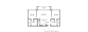 a floor plan of a modular home with bedrooms and baths