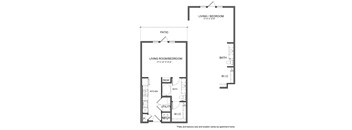 a floor plan of a bedroom apartment