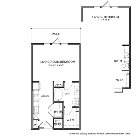 a floor plan of a bedroom apartment