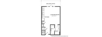 a floor plan of a bedroom apartment