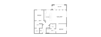 B2.2 Two Bedroom, Two Bath